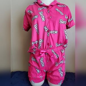 Barbie Short Pink Logo Pajamas
